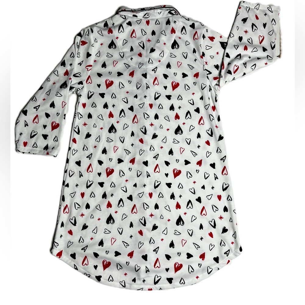 New Body Touch Woman’s Button Down Nightgown Pajama Dress - Picture 3 of 10
